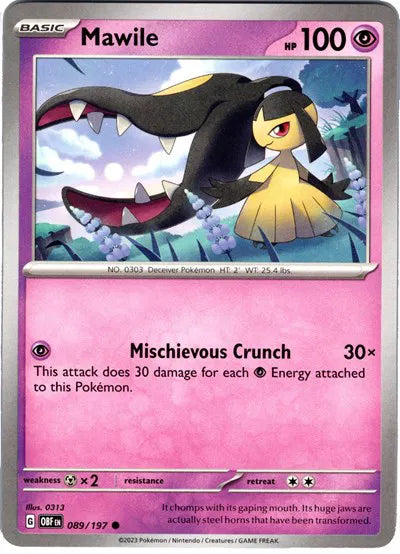 Mawile 089/197 · Reverse Holofoil (Obsidian Flames)