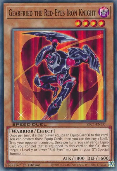 Gearfried the Red-Eyes Iron Knight SBC1-ENI05 (Speed Duel: Streets of Battle City)