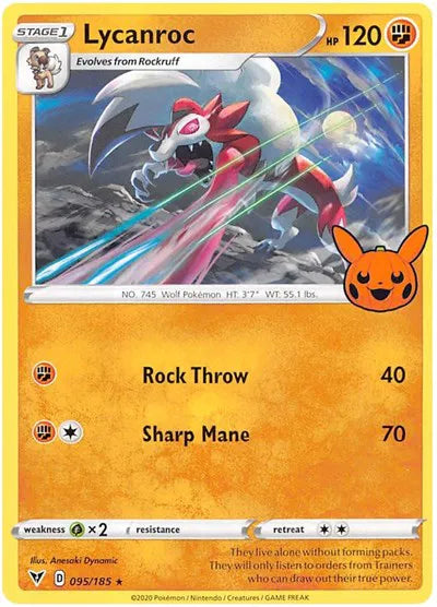 Lycanroc 095/185 (Trick or Trade BOOster Bundle 2023)