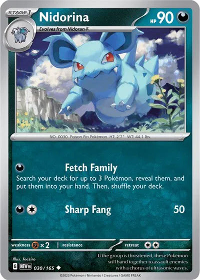 Nidorina 030/165 · Reverse Holofoil (SV: 151)