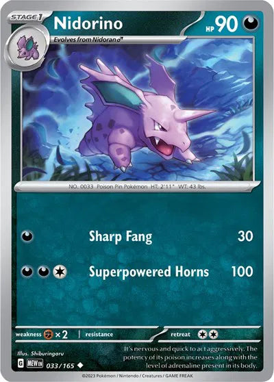 Nidorino 033/165 · Normal (SV: 151)