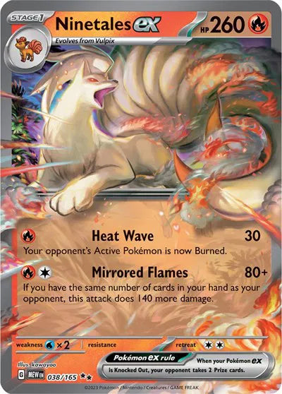Ninetales ex 038/165 · Holofoil (SV: 151)