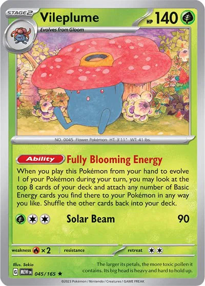 Vileplume 045/165 · Holofoil (SV: 151)