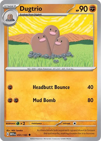 Dugtrio 051/165 · Normal (SV: 151)