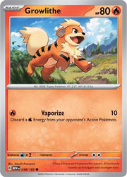 Growlithe 058/165 · Normal (SV: 151)