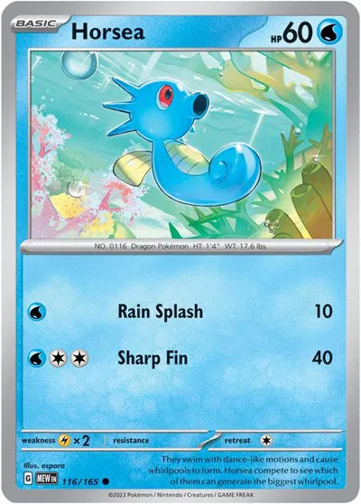 Horsea 116/165 · Reverse Holofoil (SV: 151)