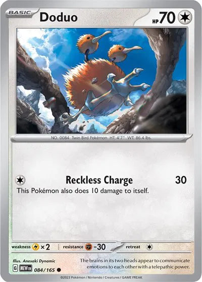 Doduo 084/165 · Reverse Holofoil (SV: 151)
