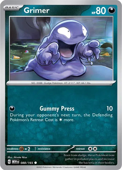 Grimer 088/165 - Reverse Holo (Pokemon 151)