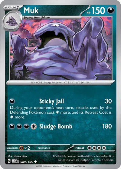 Muk 089/165 · Reverse Holofoil (SV: 151)