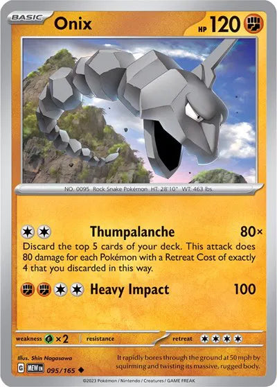 Onix 095/165 · Reverse Holofoil (SV: 151)