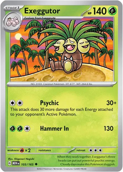 Exeggutor 103/165 · Normal (SV: 151)