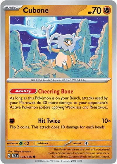 Cubone 104/165 · Normal (SV: 151)