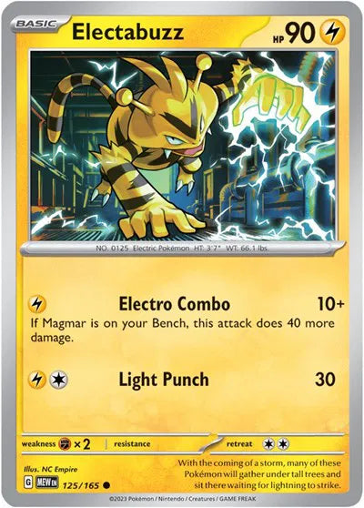 Electabuzz 125/165 · Reverse Holofoil (SV: 151)