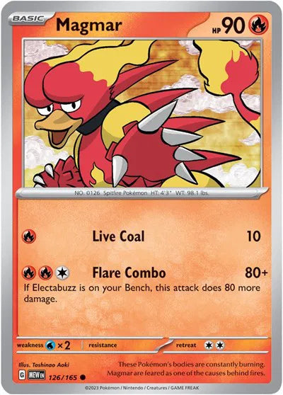 Magmar 126/165 · Normal (SV: 151)