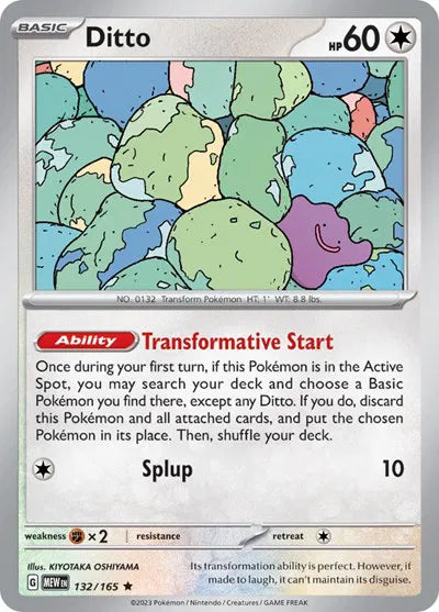 Ditto 132/165 - Holo (Pokemon 151)