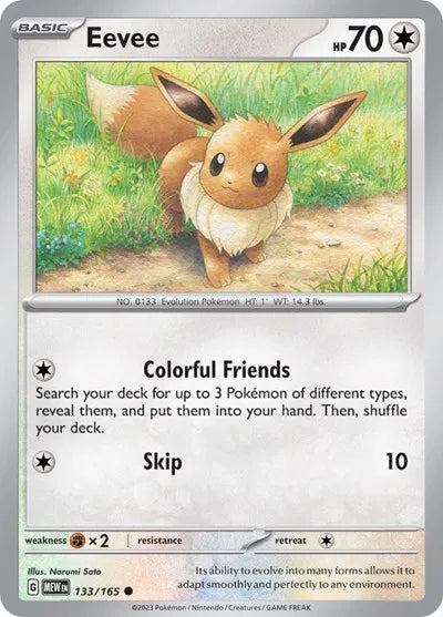 Eevee 133/165 · Normal (SV: 151)