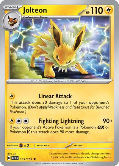 Jolteon 135/165 · Holofoil (SV: 151)