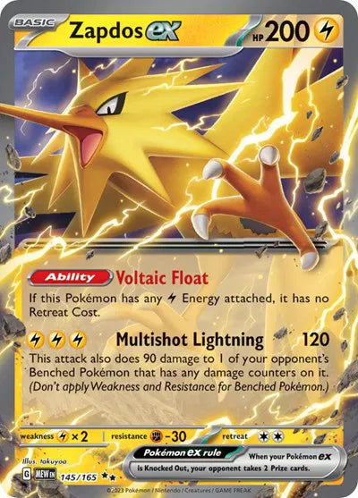 Zapdos ex 145/165 · Holofoil (SV: 151)