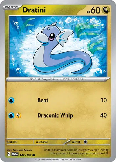 Dratini 147/165 · Reverse Holofoil (SV: 151)