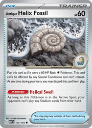 Antique Helix Fossil 153/165 · Reverse Holofoil (SV: 151)