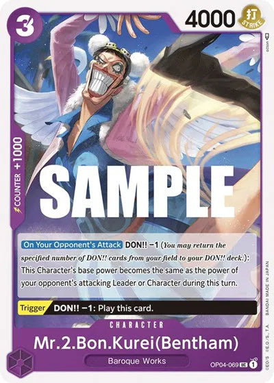 Mr.2.Bon.Kurei(Bentham) OP04-069 · Normal (Kingdoms of Intrigue)