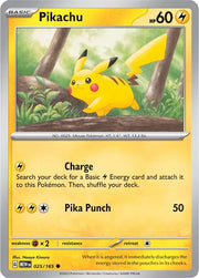 Pikachu 025/165 · Reverse Holofoil (SV: 151)