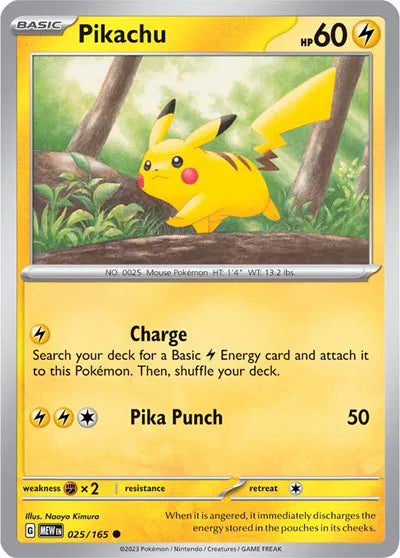 Pikachu 025/165 · Normal (SV: 151)