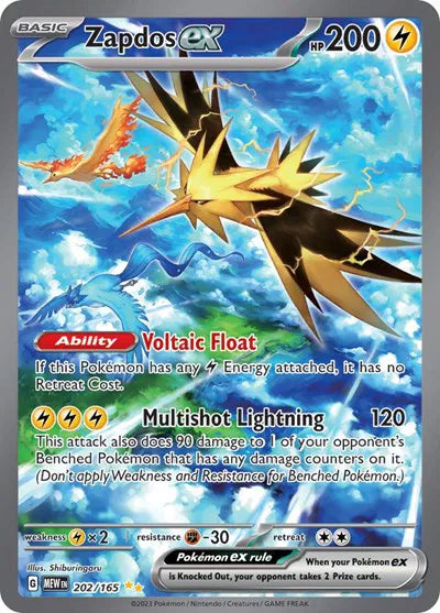 Zapdos ex 202/165 (SV: 151)