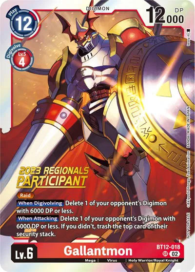 Gallantmon (2023 Regionals Participant) BT12-018 SR (Across Time)