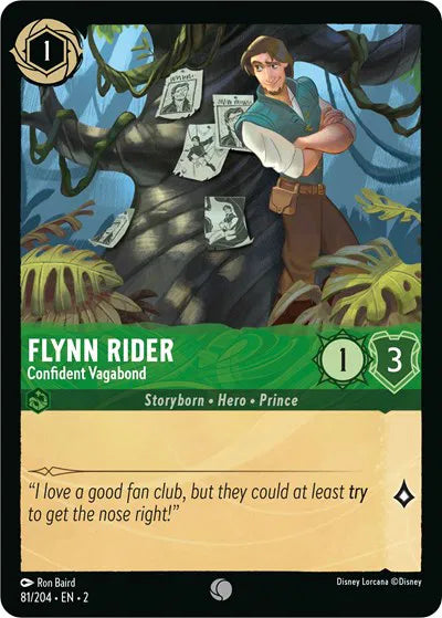 Flynn Rider - Confident Vagabond 81/204 · Normal (Rise of the Floodborn)