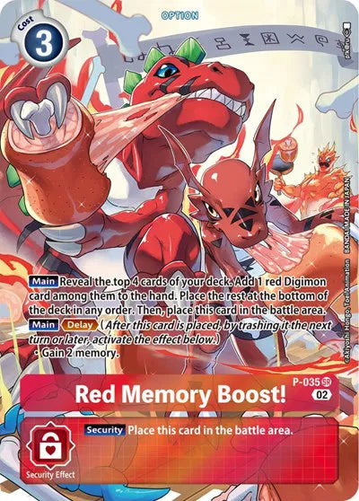 Red Memory Boost! - P-035 (Digimon Adventure Box 2) (Digimon Promotion Cards)