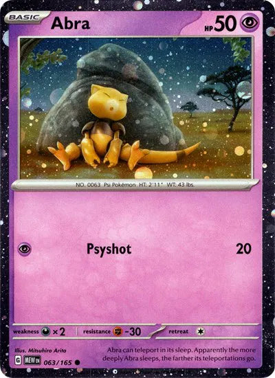 Abra (Cosmos Holo) 063/165 (Miscellaneous Cards & Products)