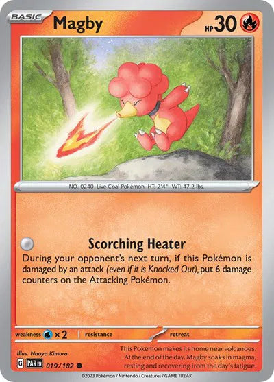 Magby 019/182 · Reverse Holofoil (Paradox Rift)