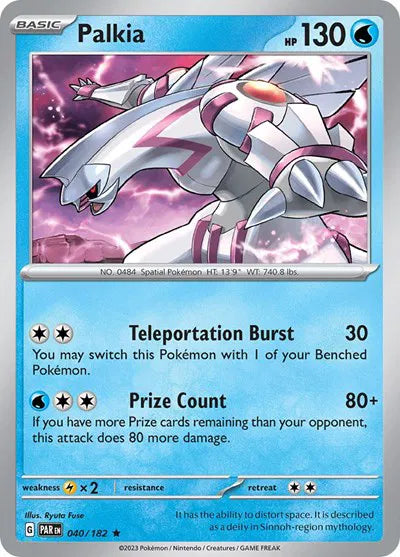 Palkia 040/182 · Holofoil (Paradox Rift)