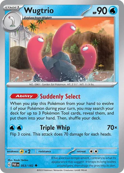 Wugtrio 053/182 · Reverse Holofoil (Paradox Rift)
