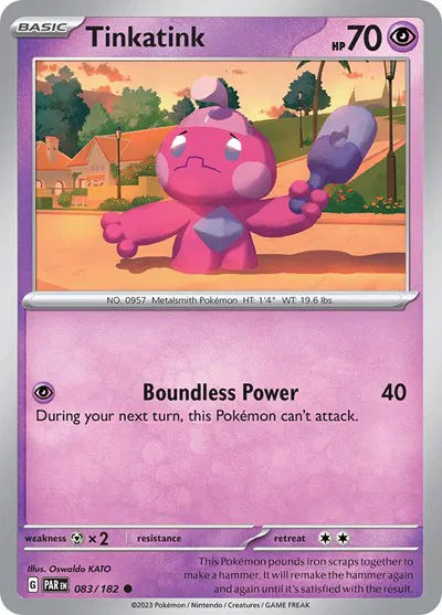 Tinkatink 083/182 · Reverse Holofoil (Paradox Rift)