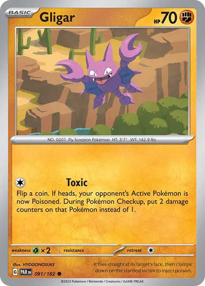 Gligar 091/182 · Normal (Paradox Rift)