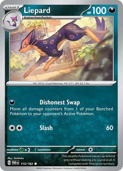 Liepard 115/182 · Reverse Holofoil (Paradox Rift)