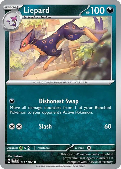 Liepard 115/182 · Reverse Holofoil (Paradox Rift)