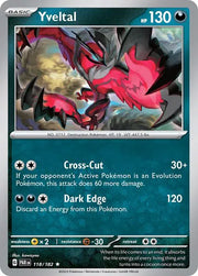 Yveltal 118/182 · Reverse Holofoil (Paradox Rift)