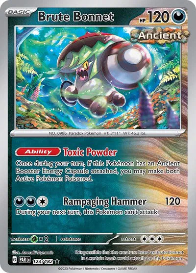 Brute Bonnet 123/182 · Reverse Holofoil (Paradox Rift)