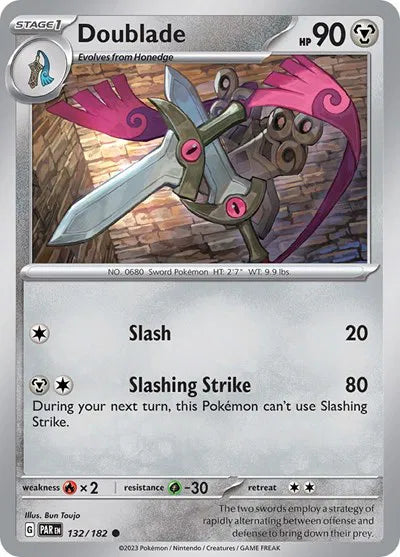 Doublade 132/182 · Reverse Holofoil (Paradox Rift)