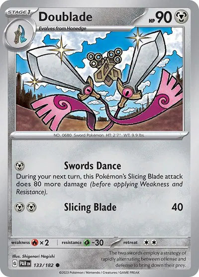 Doublade 133/182 · Reverse Holofoil (Paradox Rift)