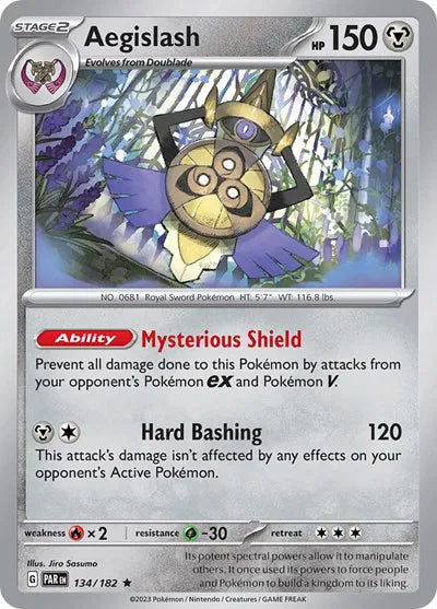Aegislash 134/182 · Holofoil (Paradox Rift)