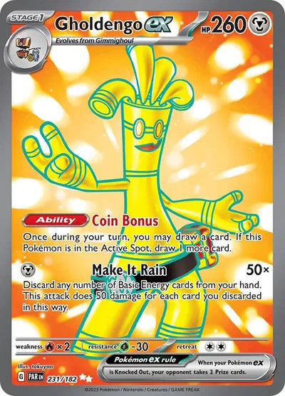 Gholdengo EX 231/182 - Paradox Rift - Ultra Rare