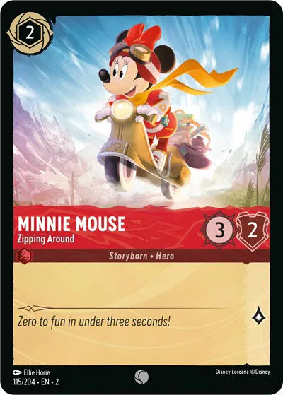 Minnie Mouse - Zipping Around 115/204 · Normal (Rise of the Floodborn)