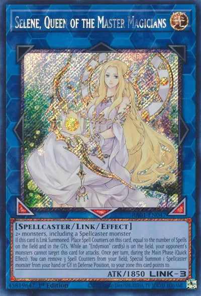 Selene, Queen of the Master Magicians (Platinum Secret Rare) RA01-EN047 (25th Anniversary Rarity Collection)