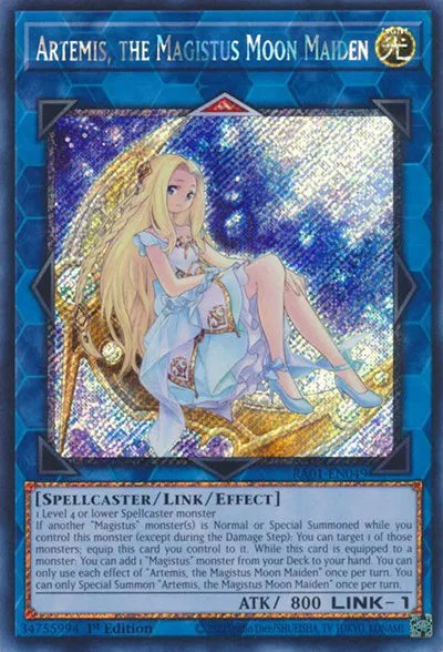 Artemis, the Magistus Moon Maiden (Platinum Secret Rare) RA01-EN049 (25th Anniversary Rarity Collection)