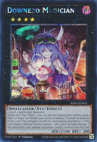 Downerd Magician (Platinum Secret Rare) RA01-EN035 (25th Anniversary Rarity Collection)
