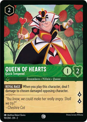 Queen of Hearts - Quick-Tempered 90/204 · Normal (Rise of the Floodborn)